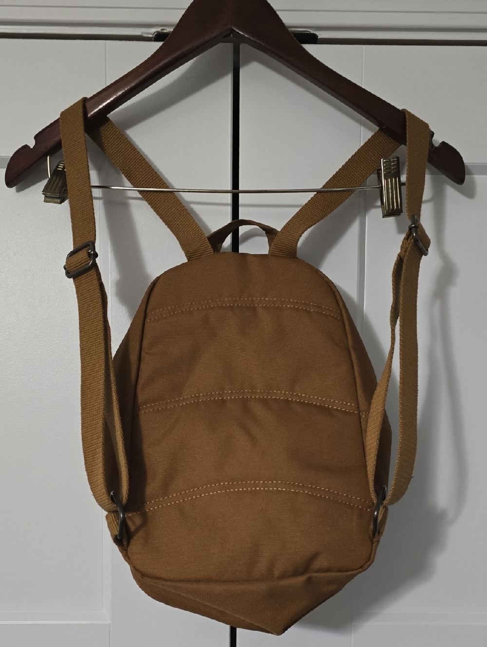 Carhartt Tan Canvas Mini Backpack with Logo Patch - Picture 3 of 3